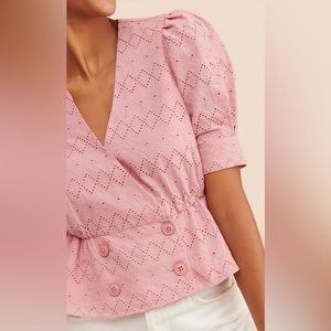 La Ven Eyelet Blouse NWOT